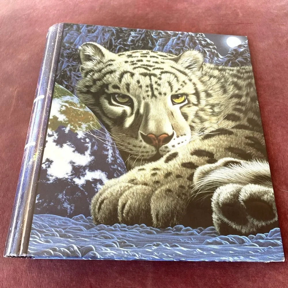 WHITE TIGER Cat SCHIMMEL MEAD 3 RING BINDER ONLY VINTAGE 1998